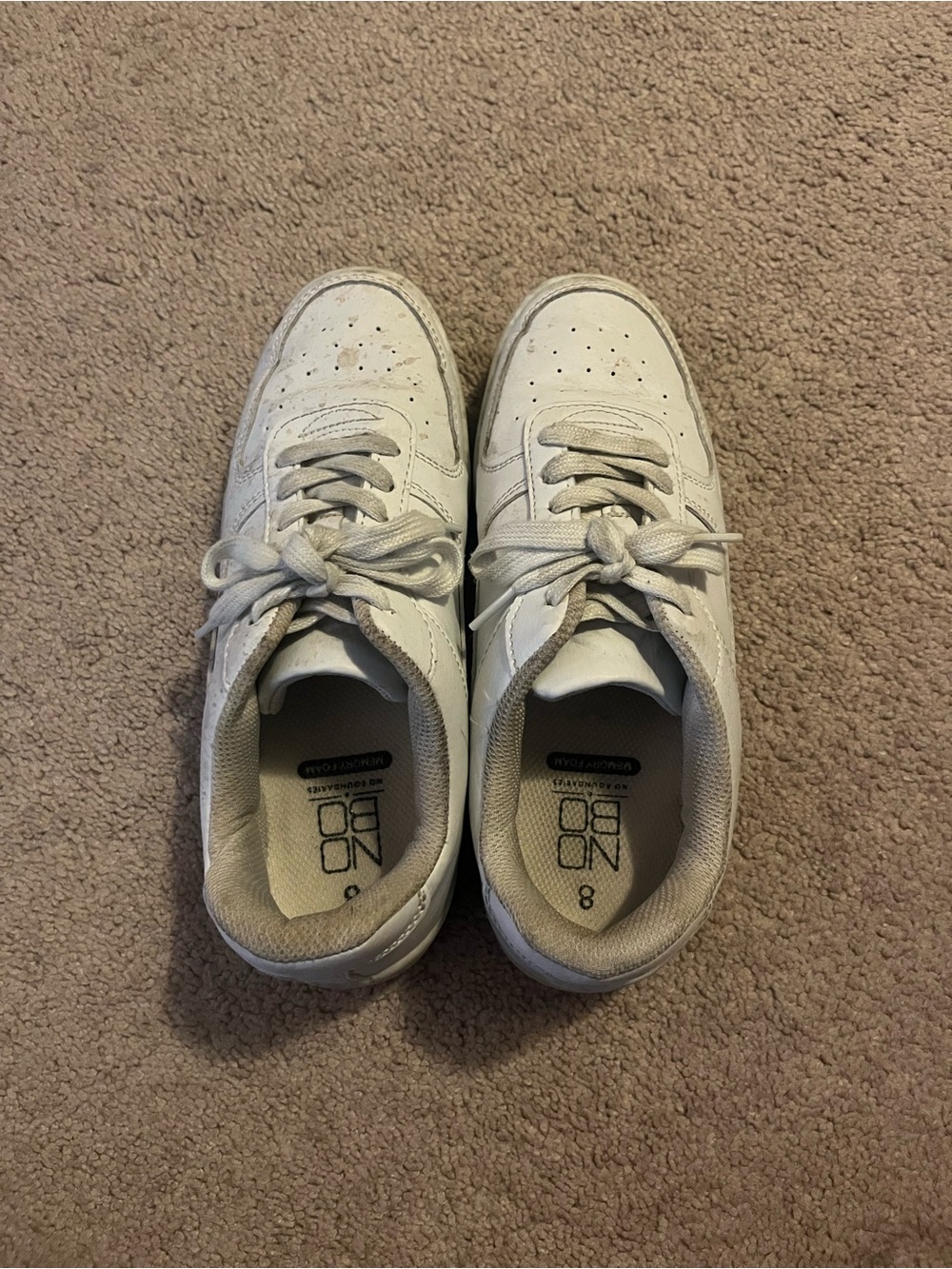 Women’s No Boundaries White Platform Sneakers Size 8
